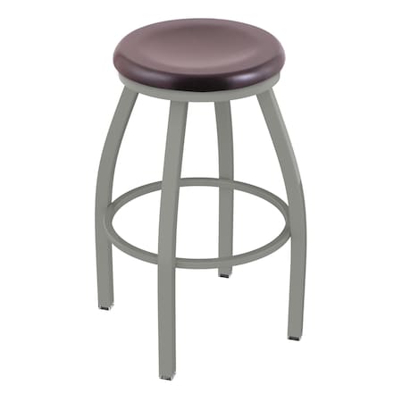 Holland Bar Stool Co 36" Swivel X-Tall Bar Stool, Nickel Finish, Dark Cherry Maple Seat 80236ANDCMpl